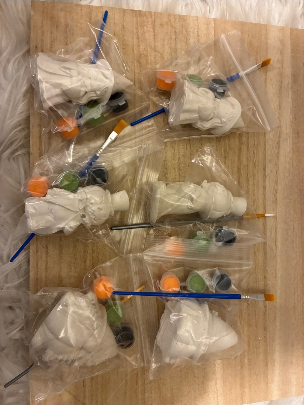 DIY Paint-Your-Own White Ceramic Figurine Party Favors - Pack of 6